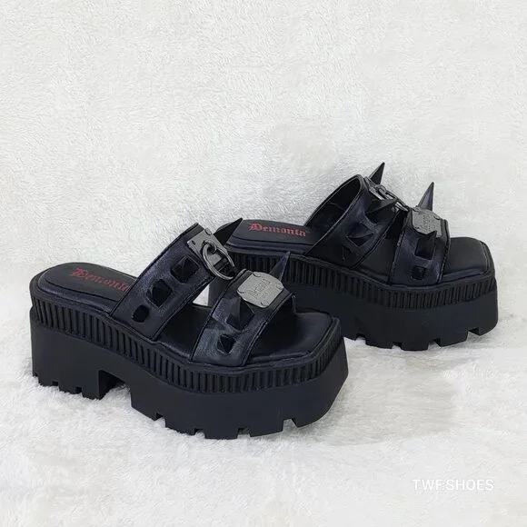 Wrath Claw Spiked Platform Goth Sandals Demonia - Picture 16 of 16